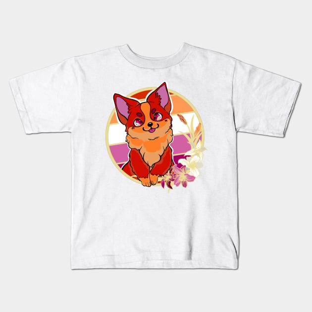 5 stripped Lesbian corgi Kids T-Shirt by ThBlkBirdDaliah